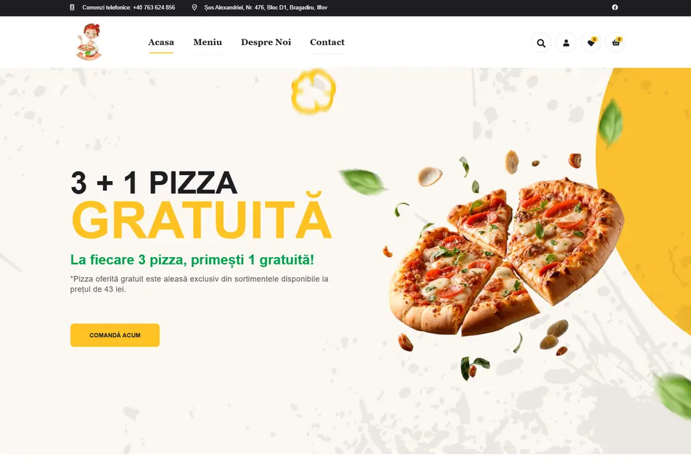 Captură Pizzeria Bella Sara (pizzeriabellasara.ro)