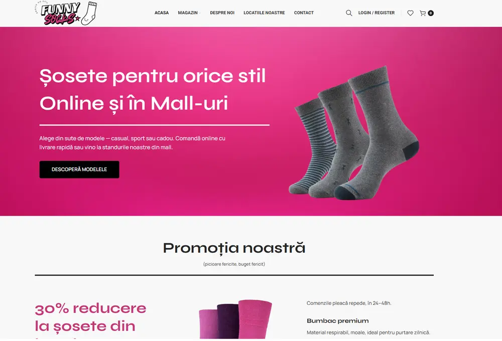 Captură Funny Socks (funnysocks.ro)