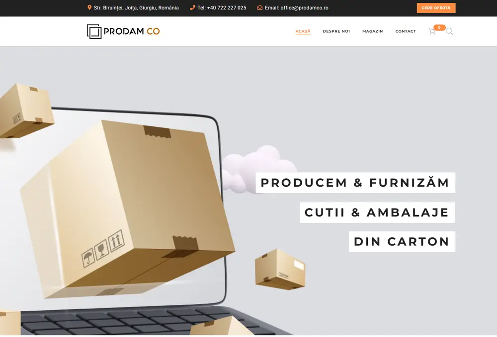 Captură Prodam Co (prodamco.ro)